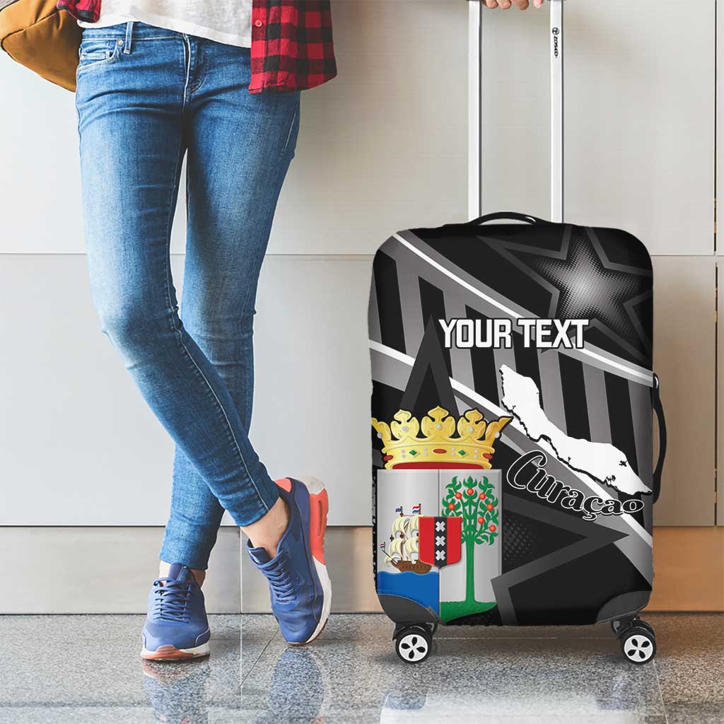 Custom Curacao Football Luggage Cover Go La Familia Azul Black Style LT14