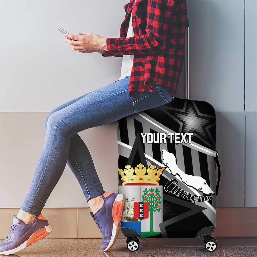 Custom Curacao Football Luggage Cover Go La Familia Azul Black Style LT14