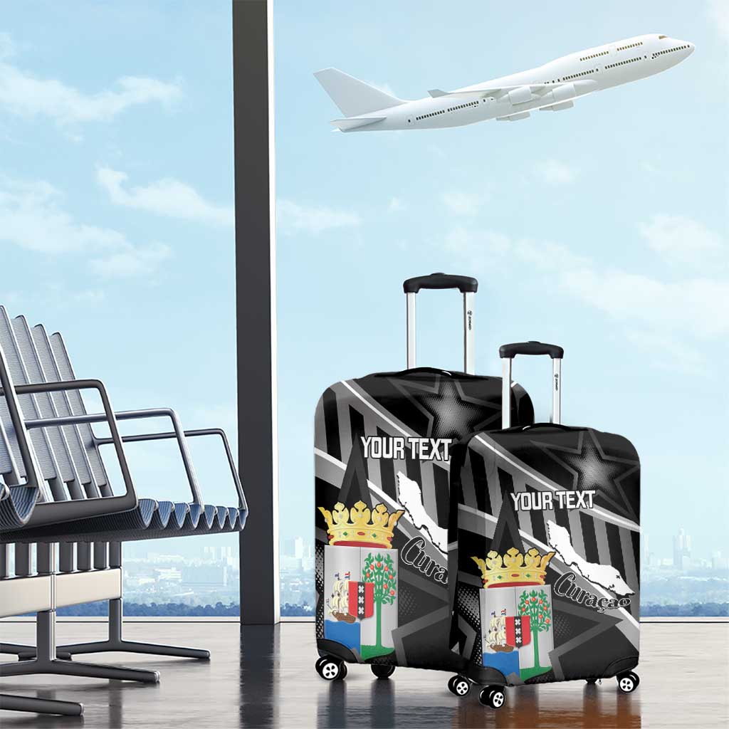 Custom Curacao Football Luggage Cover Go La Familia Azul Black Style LT14