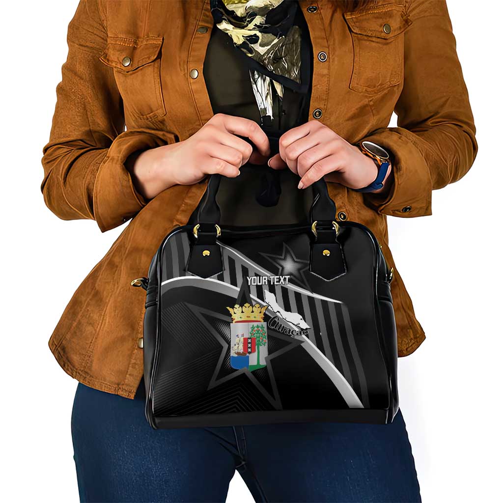 Custom Curacao Football Shoulder Handbag Go La Familia Azul Black Style LT14