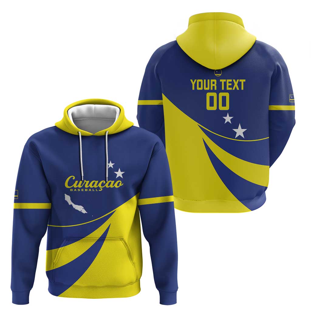 Custom Baseball Curacao Hoodie Go Champions Korsou Curve Vibes LT14