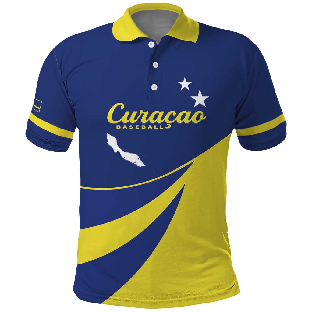 Custom Baseball Curacao Polo Shirt Go Champions Korsou Curve Vibes LT14