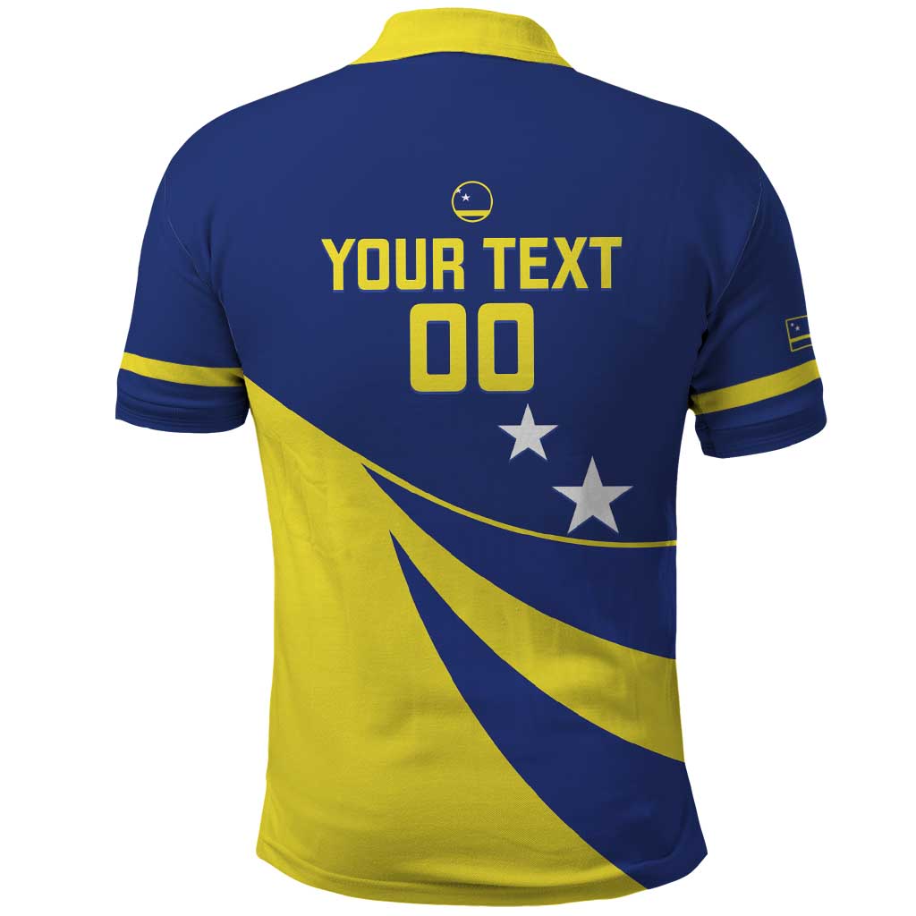 Custom Baseball Curacao Polo Shirt Go Champions Korsou Curve Vibes LT14