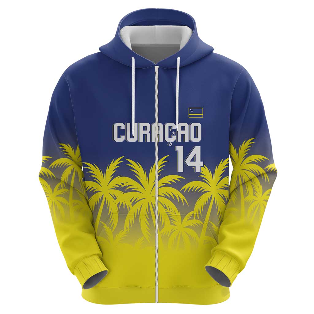 Custom Baseball Curacao Hoodie 2025 Korsou de Palmbomen LT14