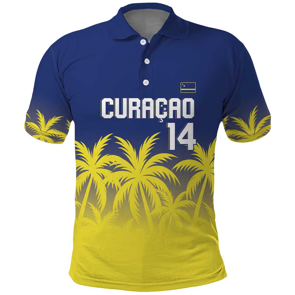 Custom Baseball Curacao Polo Shirt 2025 Korsou de Palmbomen LT14
