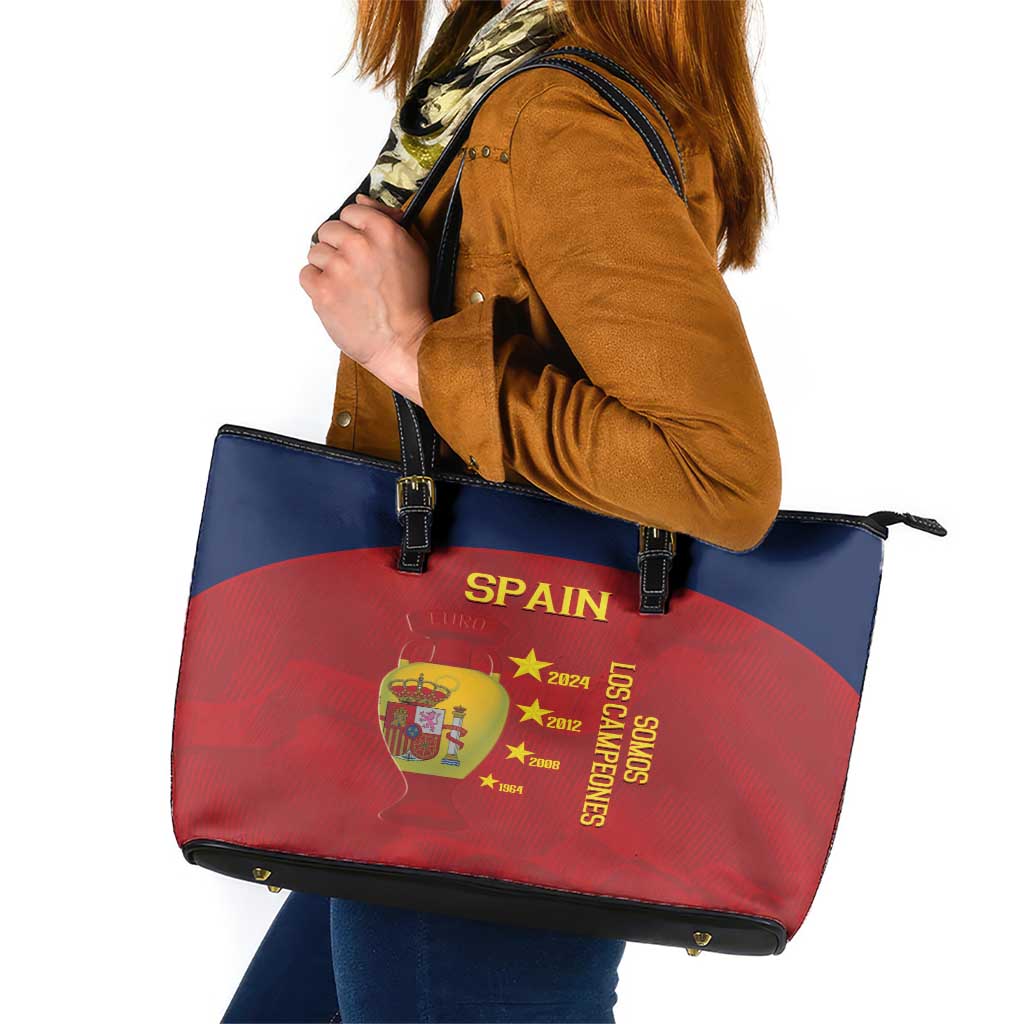 Spain Football Leather Tote Bag 4th We Are The Champions LT14