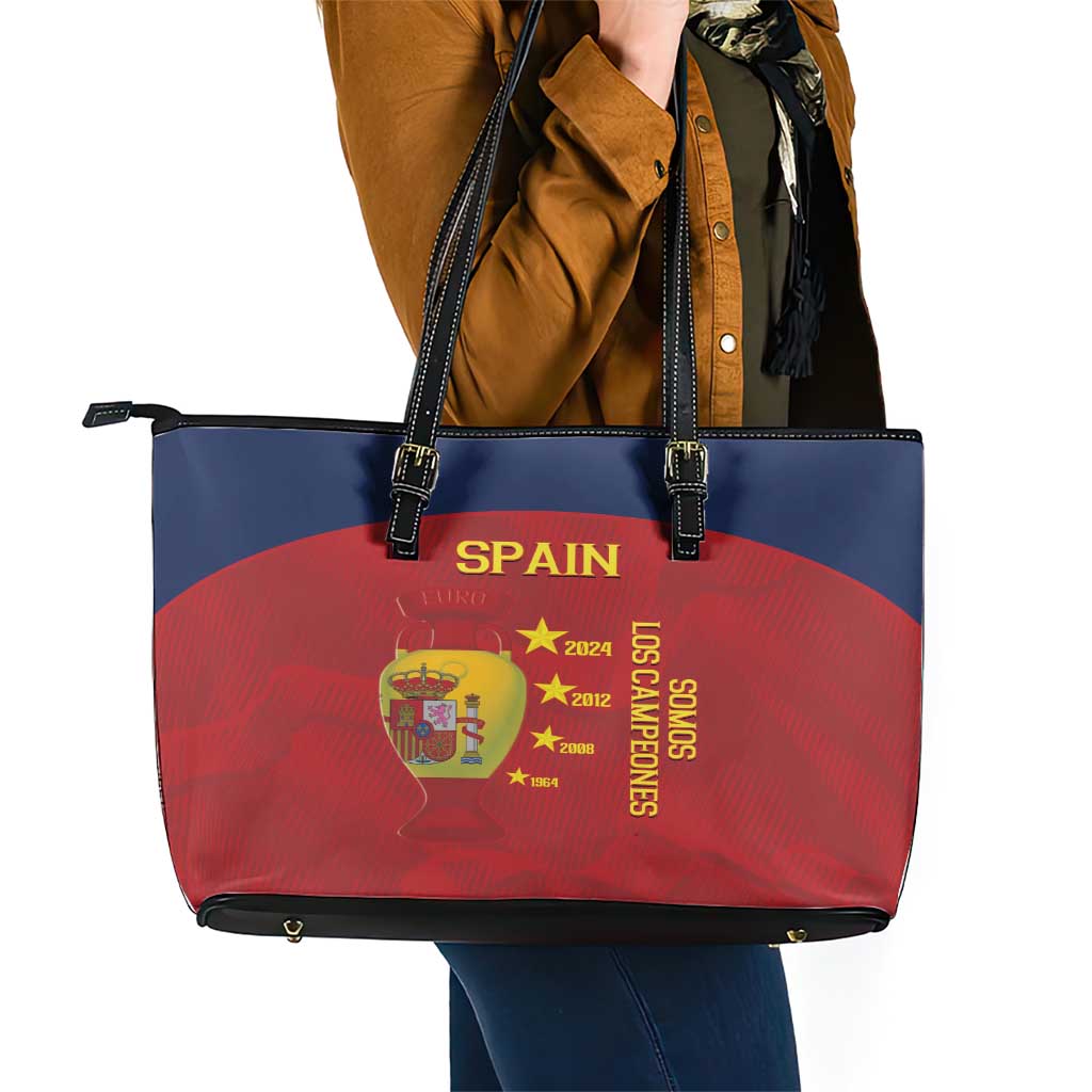 Spain Football Leather Tote Bag 4th We Are The Champions LT14