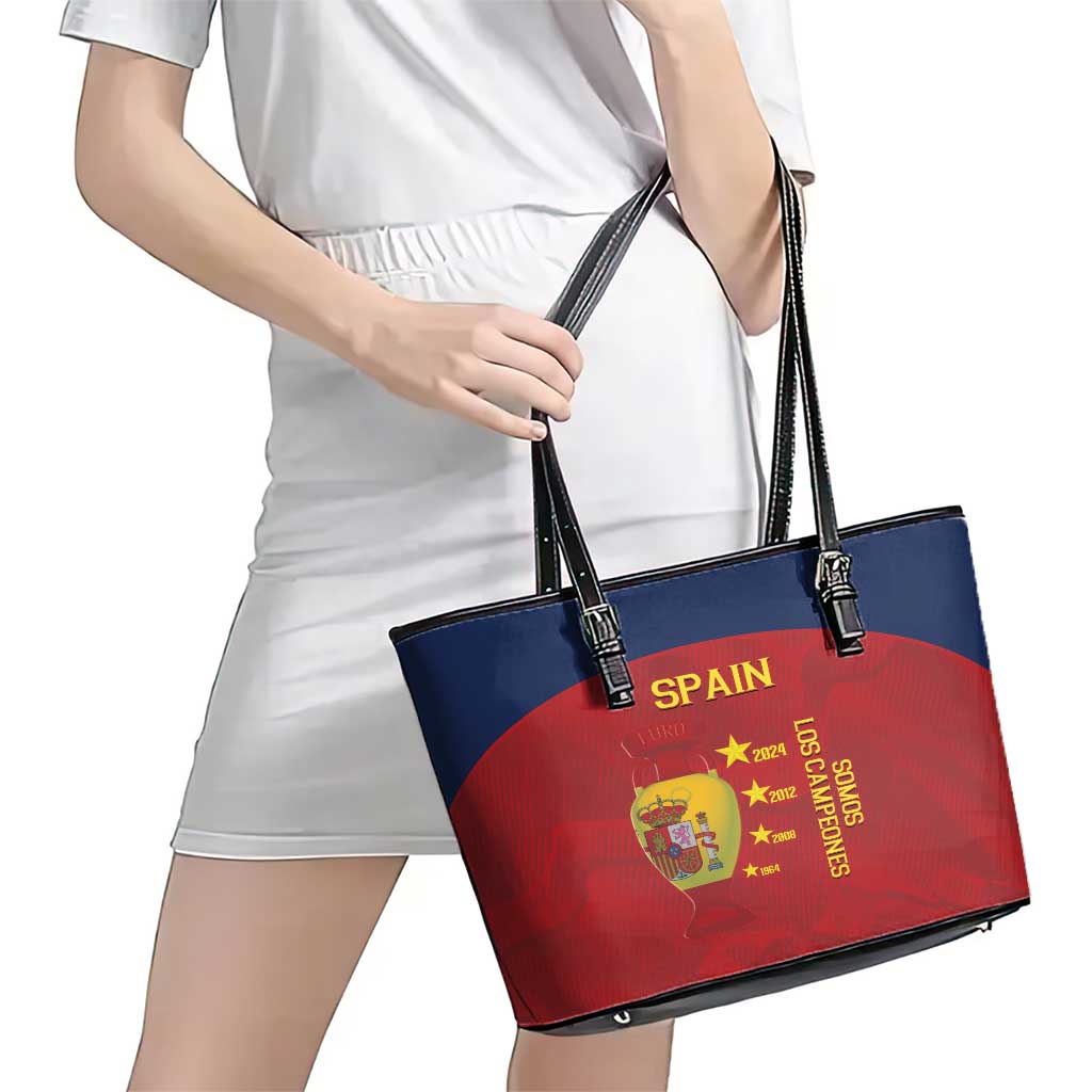 Spain Football Leather Tote Bag 4th We Are The Champions LT14