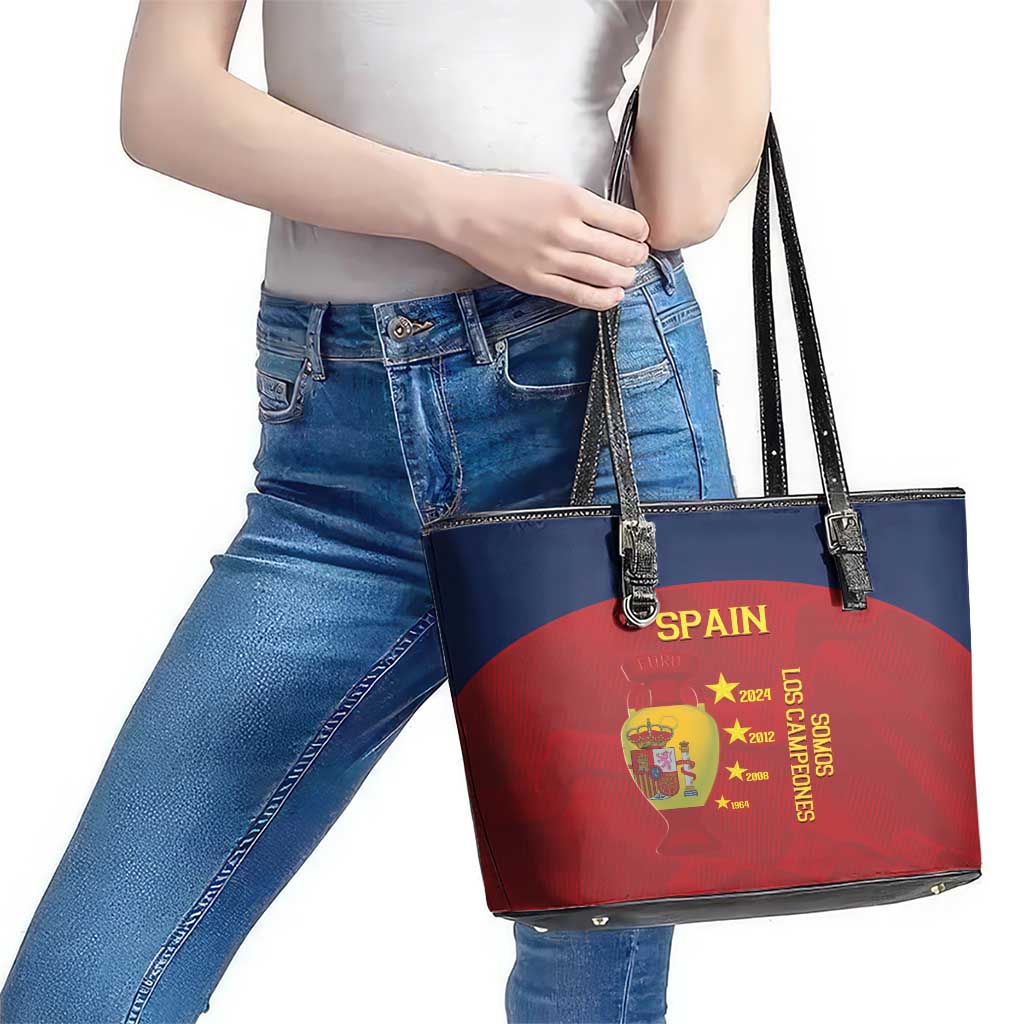 Spain Football Leather Tote Bag 4th We Are The Champions LT14