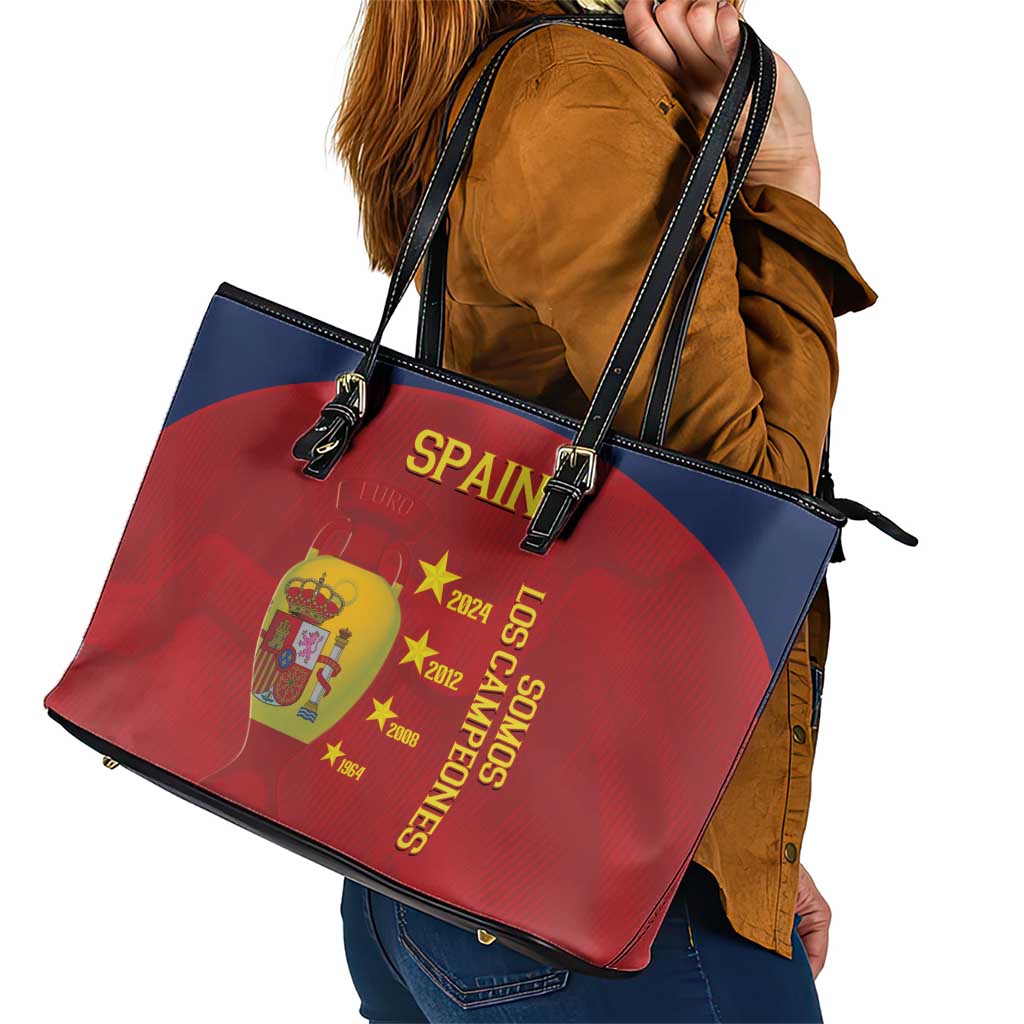 Spain Football Leather Tote Bag 4th We Are The Champions LT14