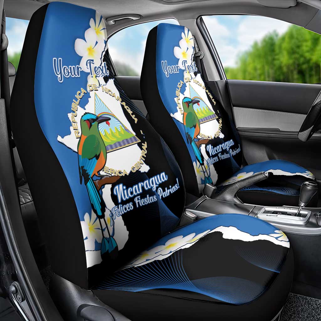 Personalized Nicaragua Independence Day Car Seat Cover Nicaraguan Guardabarranco Mix Sacuanjoche Flowers LT14