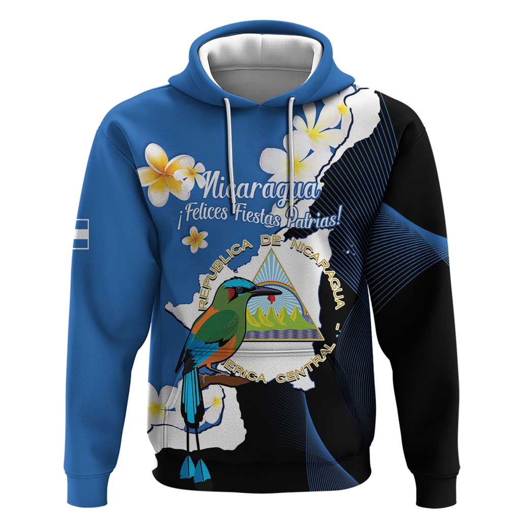 Personalized Nicaragua Independence Day Hoodie Nicaraguan Guardabarranco Mix Sacuanjoche Flowers LT14