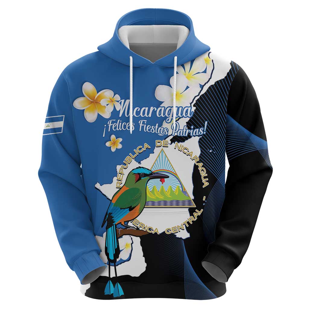 Personalized Nicaragua Independence Day Hoodie Nicaraguan Guardabarranco Mix Sacuanjoche Flowers LT14