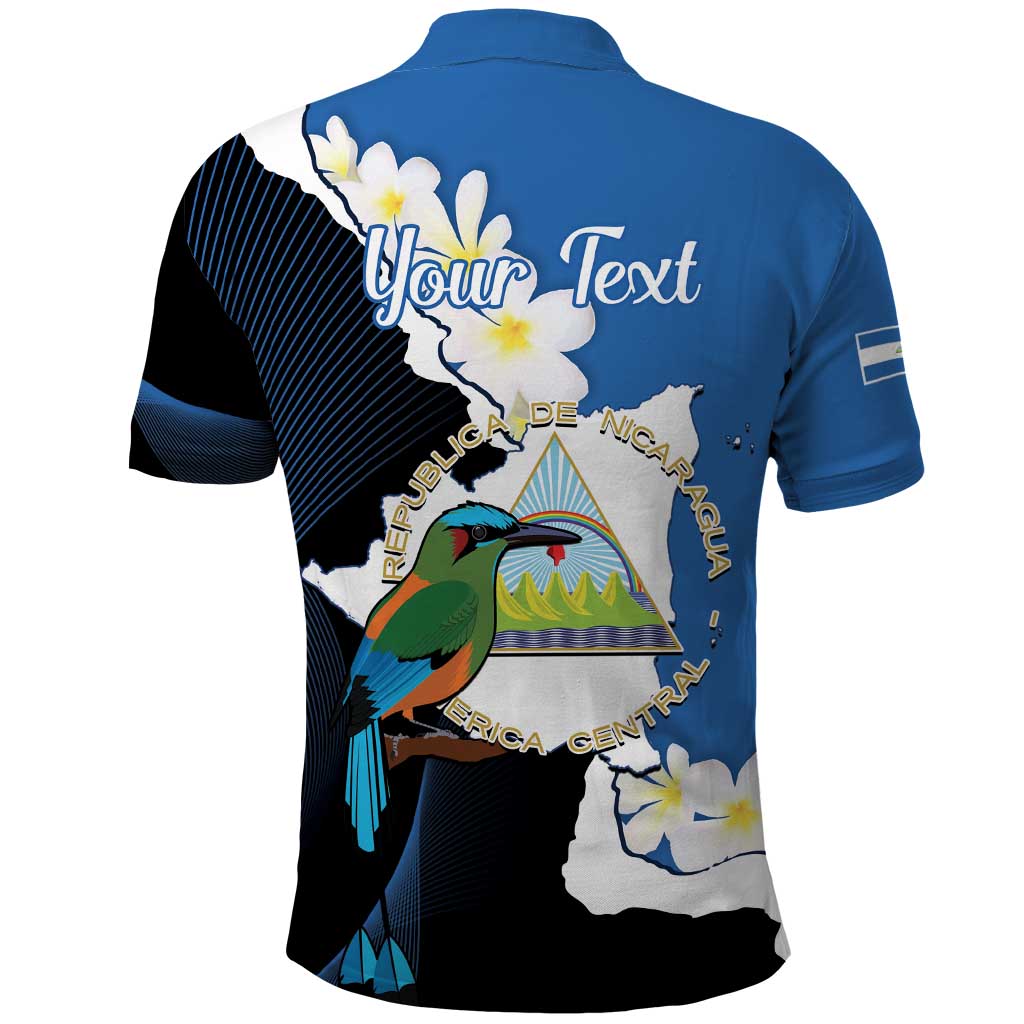 Personalized Nicaragua Independence Day Polo Shirt Nicaraguan Guardabarranco Mix Sacuanjoche Flowers LT14