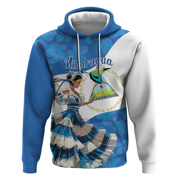 Felices Fiestas Patrias Nicaragua Hoodie Bailes Nicaraguan Girl LT14