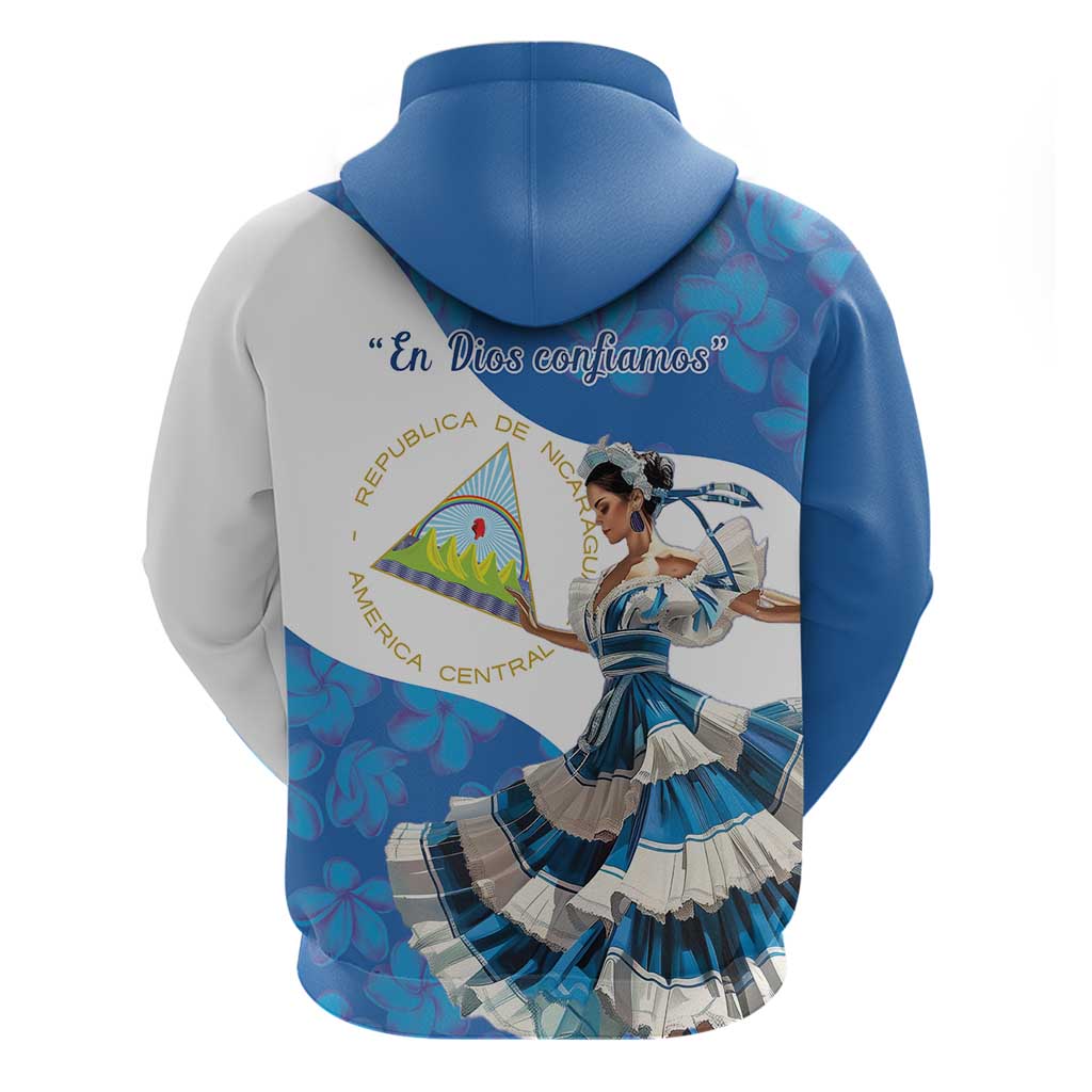 Felices Fiestas Patrias Nicaragua Hoodie Bailes Nicaraguan Girl LT14
