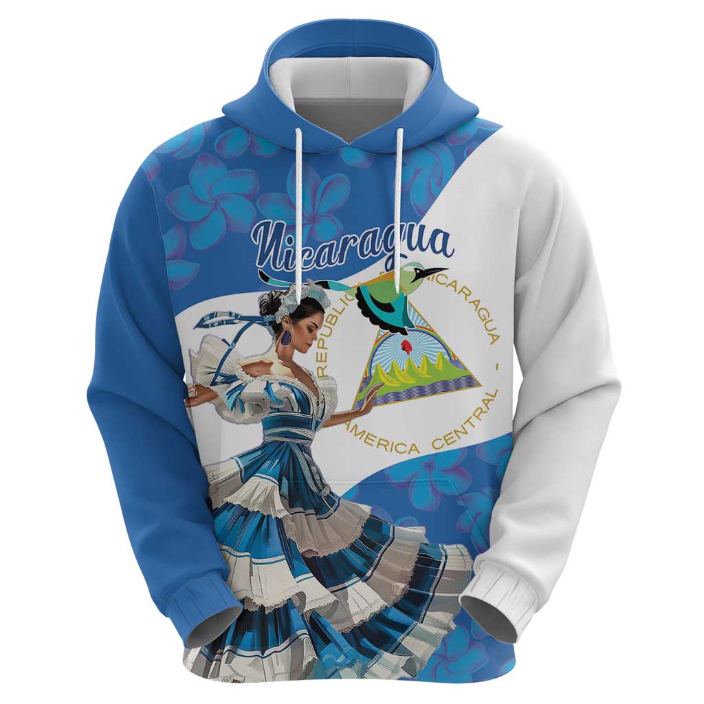 Felices Fiestas Patrias Nicaragua Hoodie Bailes Nicaraguan Girl LT14