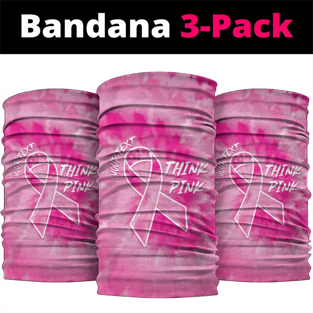 Breast Cancer Awareness Neck Gaiter Think Pink Tie Dye Ribbon LT14