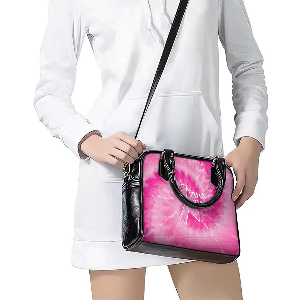 Personalized Breast Cancer Awareness Shoulder Handbag Think Pink Tie Dye Ribbon LT14