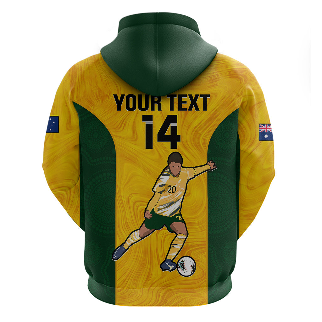 Custom Australia Soccer Hoodie Sam Kerr Matildas Proud 2023 World Cup Yellow LT14