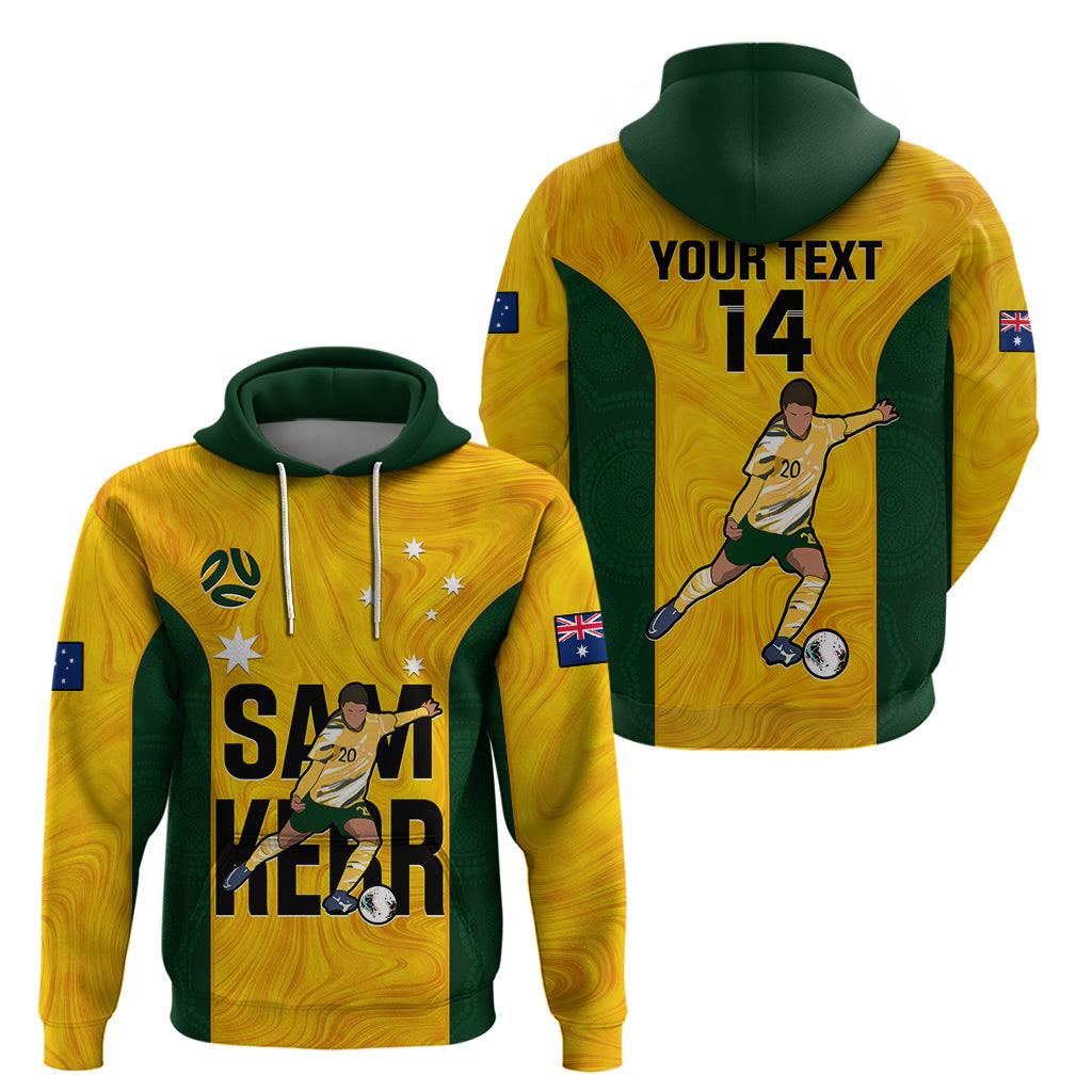Custom Australia Soccer Hoodie Sam Kerr Matildas Proud 2023 World Cup Yellow LT14