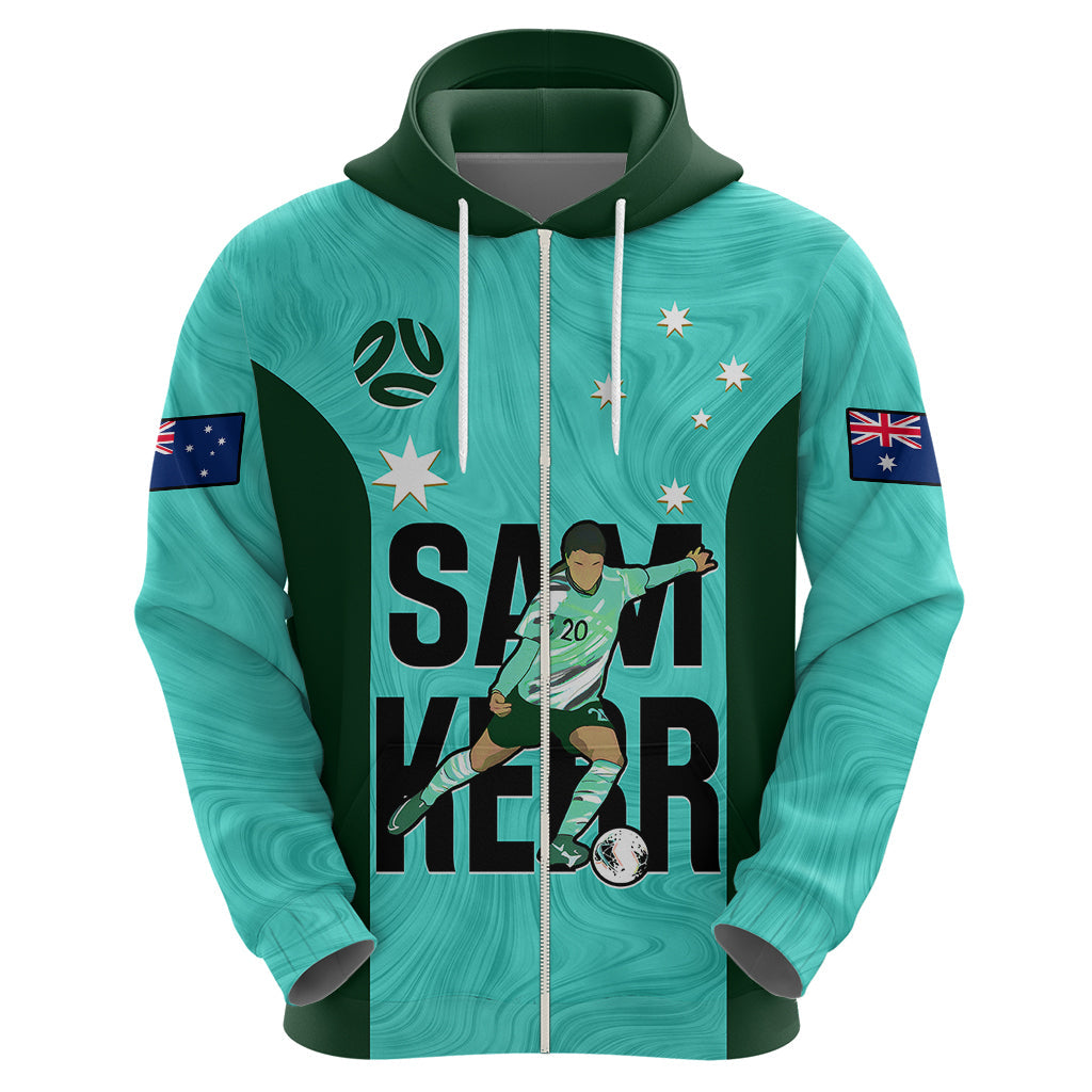 Australia Soccer Hoodie Sam Kerr Matildas Proud 2023 World Cup Turquoise LT14