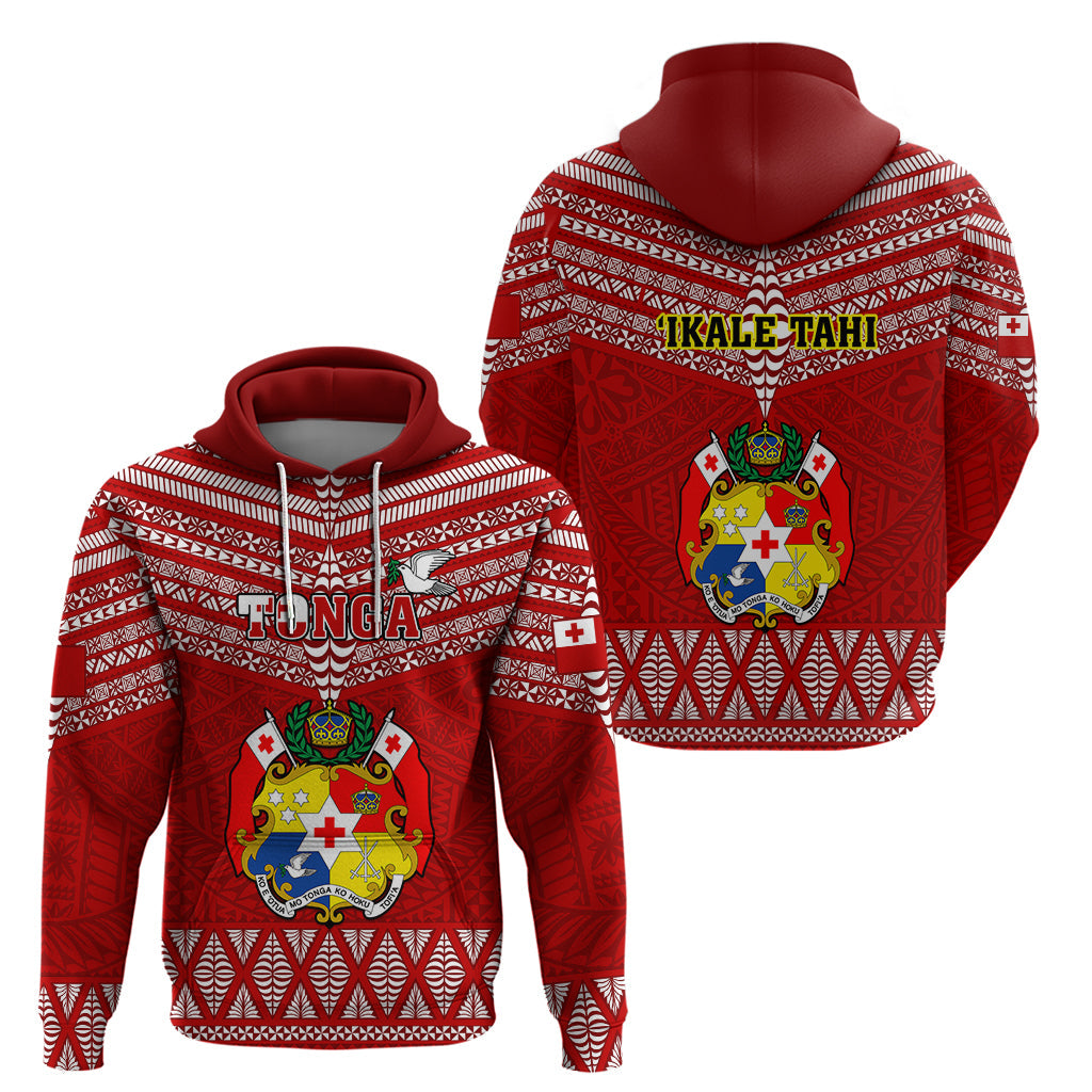 Tonga Rugby Hoodie 2023 World Cup Tongan Kupesi Ngatu Pattern LT14