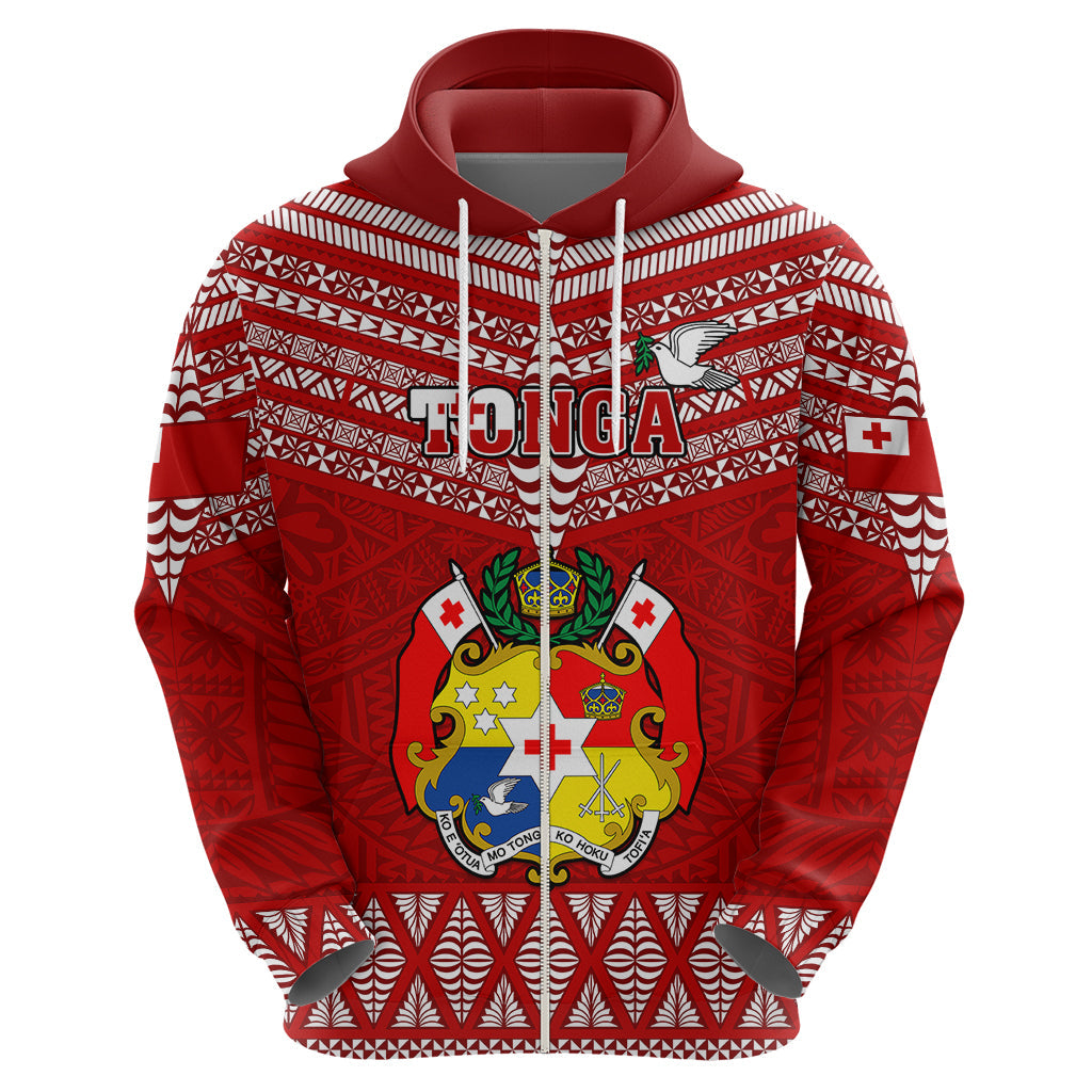 Tonga Rugby Hoodie 2023 World Cup Tongan Kupesi Ngatu Pattern LT14