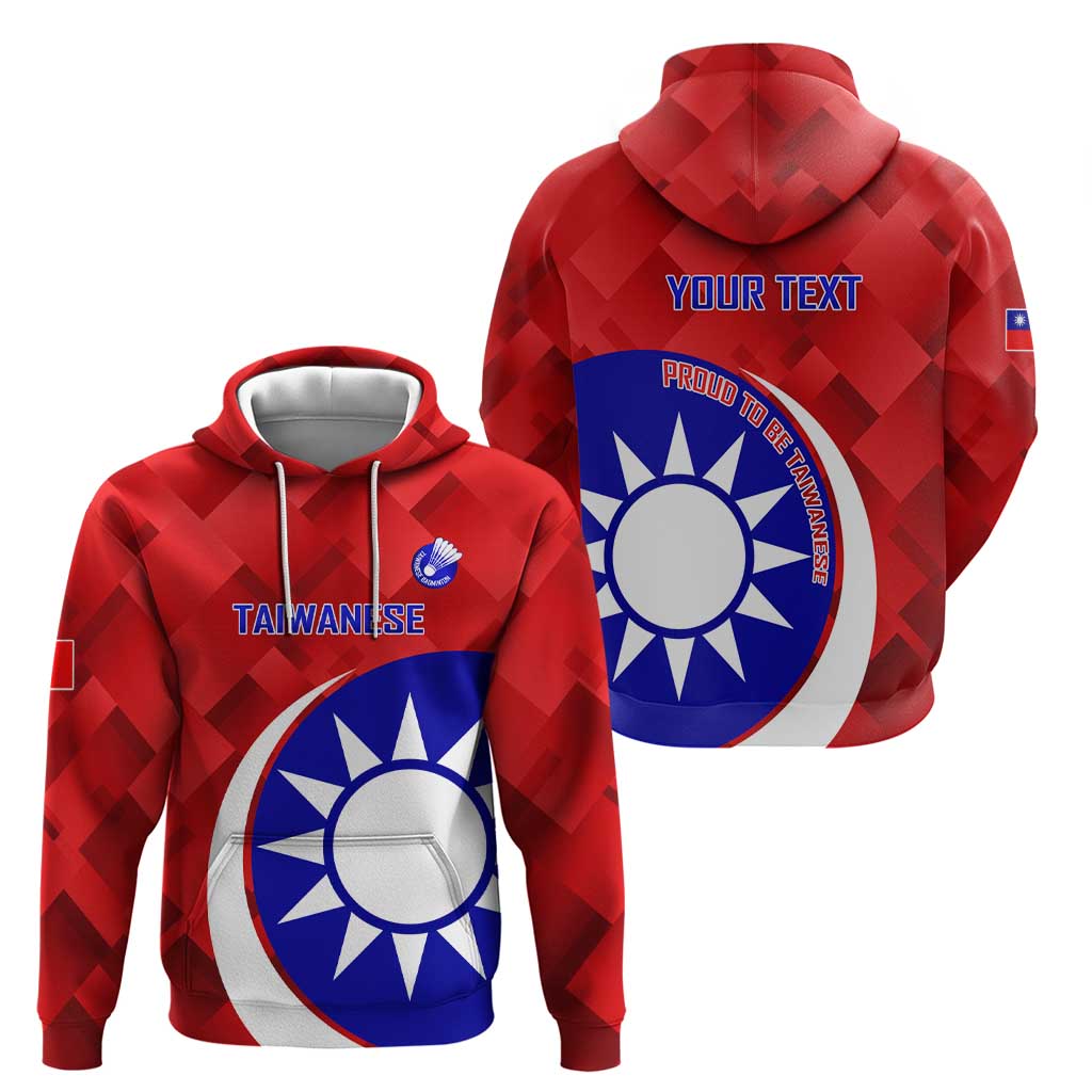 Personalised Taiwan Badminton Hoodie 2024 Taiwanese Proud Dynamic Style LT14