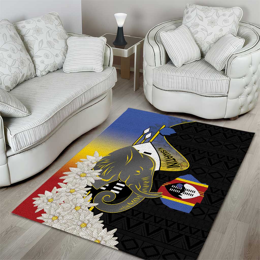 Afro Swaziland Somhlolo Day Area Rug Nguni Shield African Pattern LT14