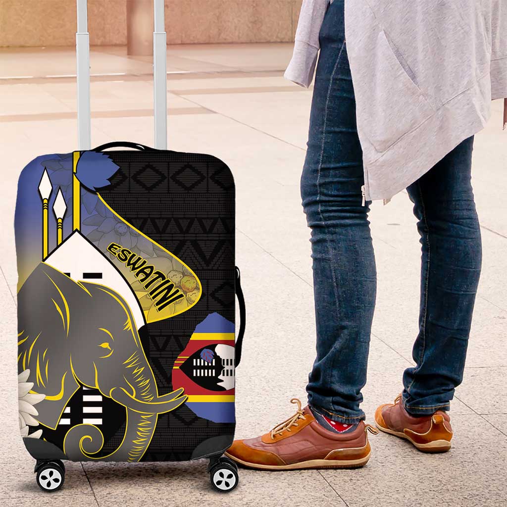 Eswatini Independence Day Luggage Cover Swaziland Nguni Shield African Pattern LT14