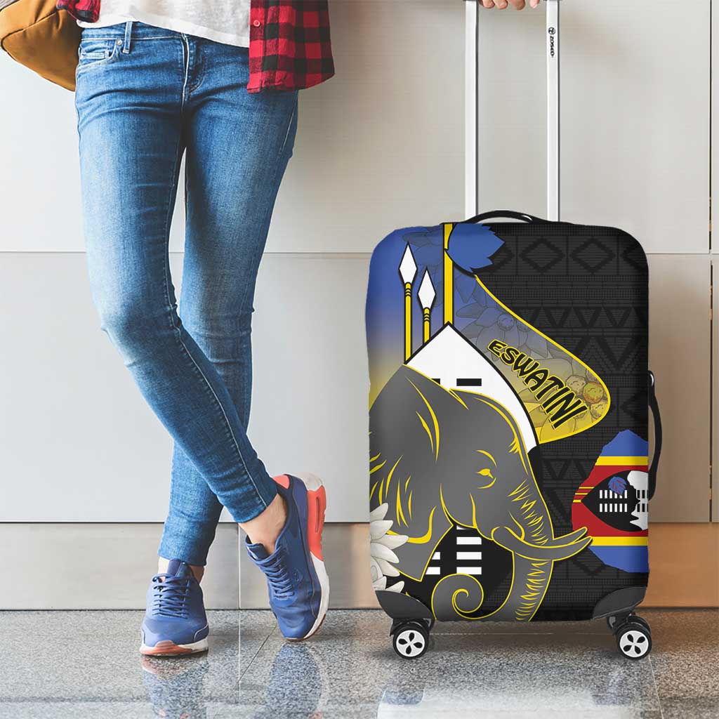 Eswatini Independence Day Luggage Cover Swaziland Nguni Shield African Pattern LT14