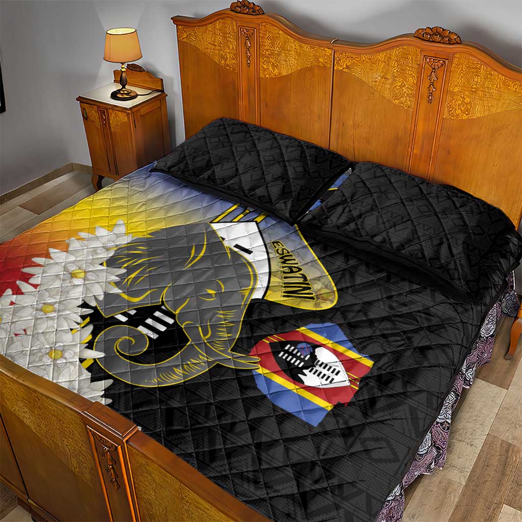 Afro Swaziland Somhlolo Day Quilt Bed Set Nguni Shield African Pattern LT14