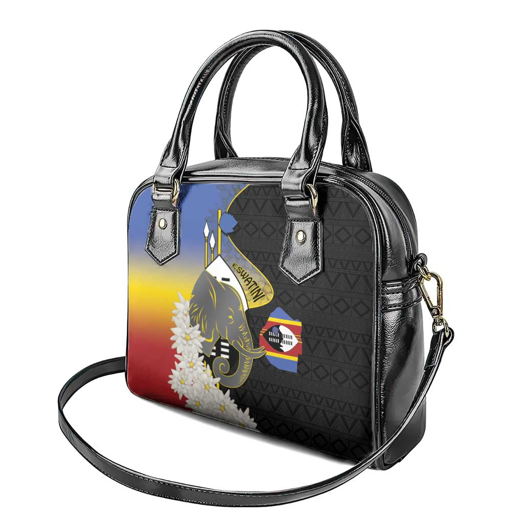 Eswatini Independence Day Shoulder Handbag Swaziland Nguni Shield African Pattern LT14