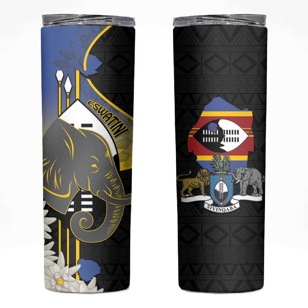 Afro Swaziland Somhlolo Day Skinny Tumbler Nguni Shield African Pattern LT14