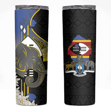 Afro Swaziland Somhlolo Day Skinny Tumbler Nguni Shield African Pattern LT14