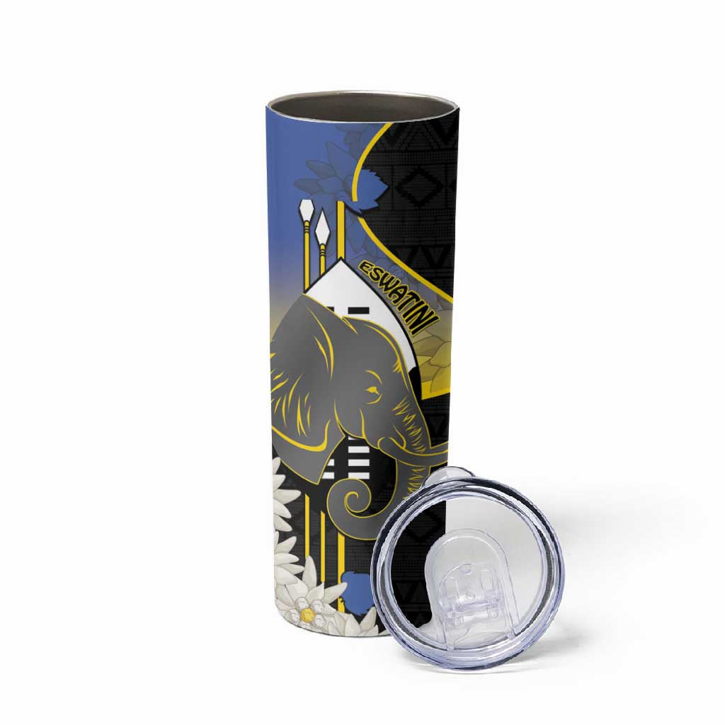 Afro Swaziland Somhlolo Day Skinny Tumbler Nguni Shield African Pattern LT14