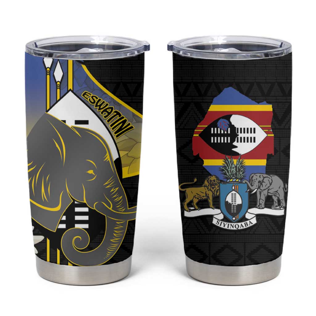 Afro Swaziland Somhlolo Day Tumbler Cup Nguni Shield African Pattern LT14