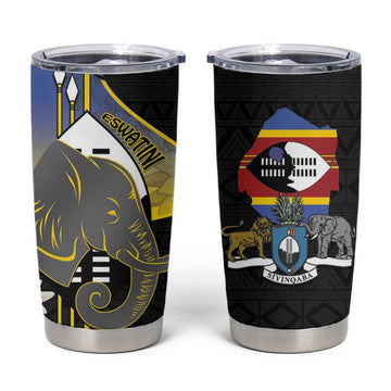 Afro Swaziland Somhlolo Day Tumbler Cup Nguni Shield African Pattern LT14
