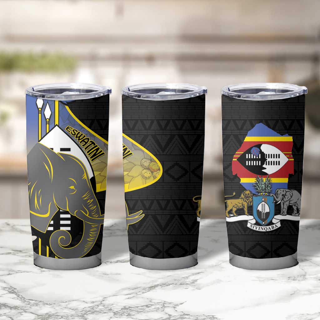 Afro Swaziland Somhlolo Day Tumbler Cup Nguni Shield African Pattern LT14