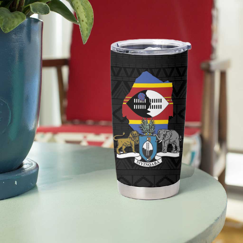 Afro Swaziland Somhlolo Day Tumbler Cup Nguni Shield African Pattern LT14
