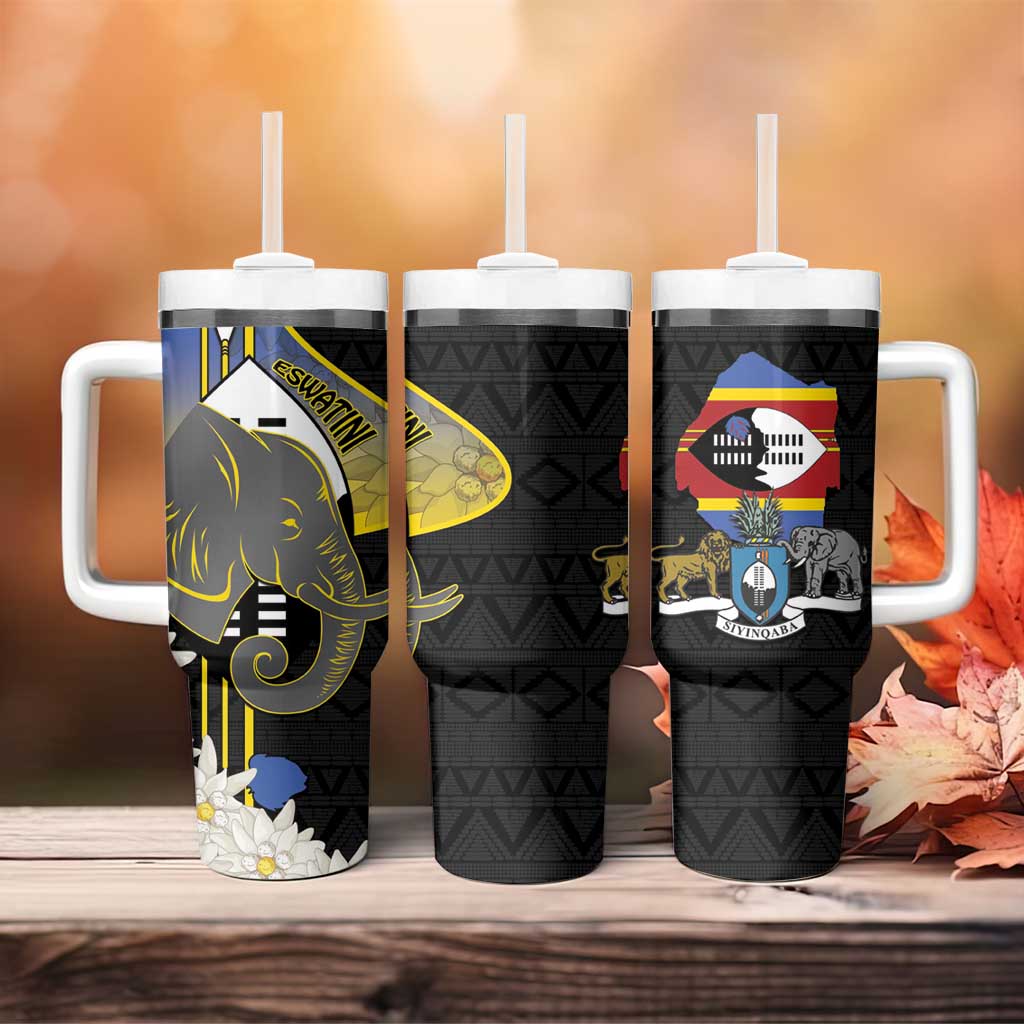 Afro Swaziland Somhlolo Day Tumbler With Handle Nguni Shield African Pattern LT14