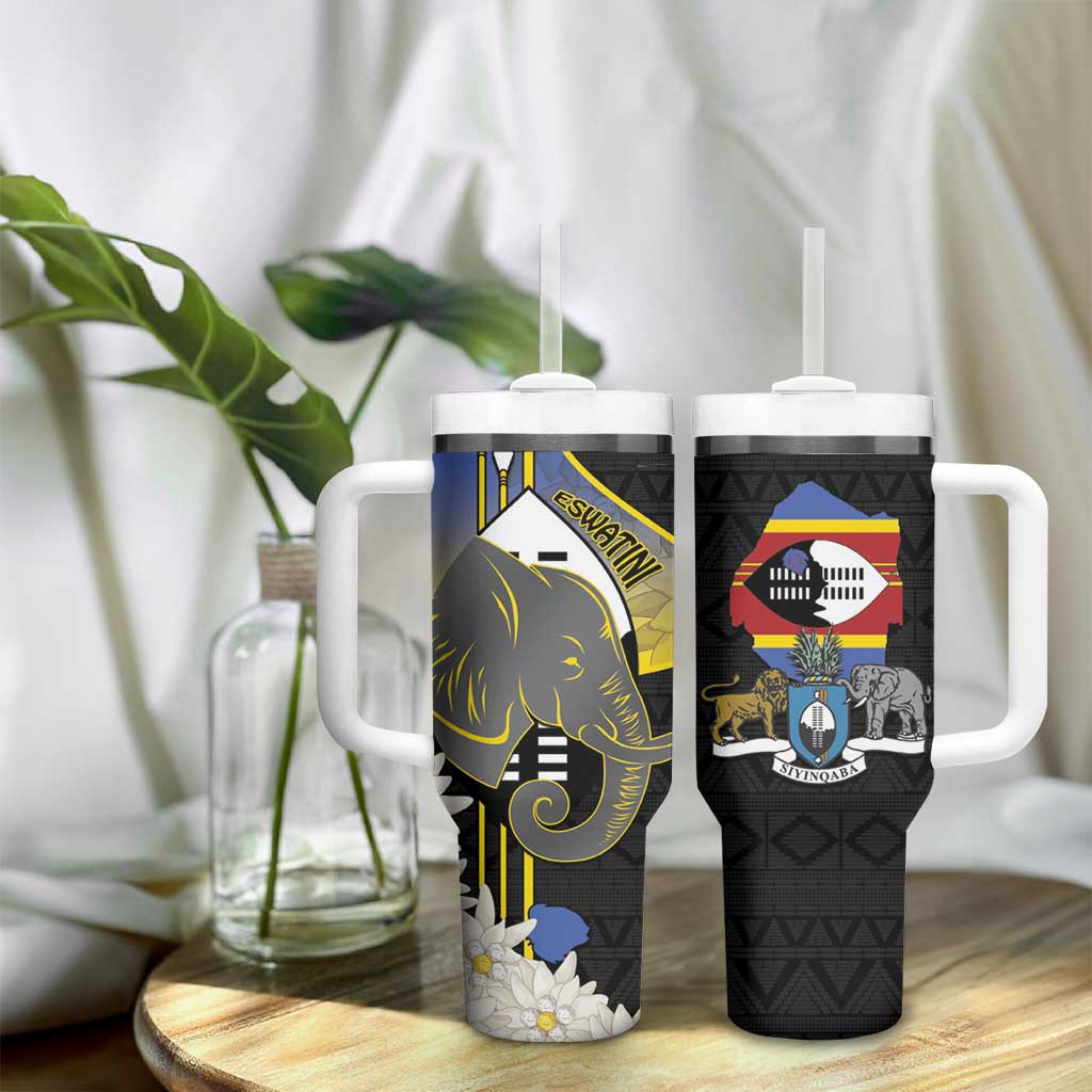 Afro Swaziland Somhlolo Day Tumbler With Handle Nguni Shield African Pattern LT14