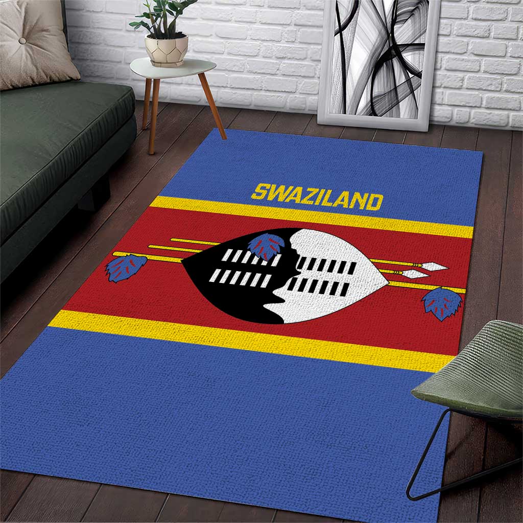 Afro Swaziland Area Rug Siyinqaba Eswatini Flag Style LT14