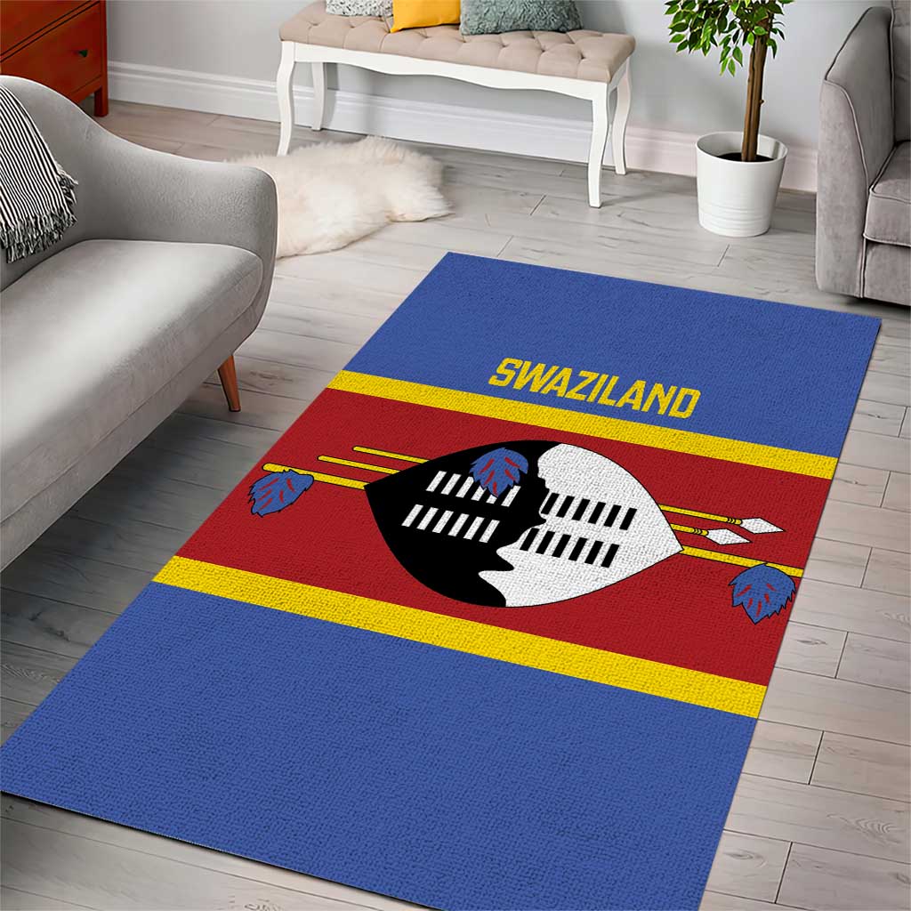 Afro Swaziland Area Rug Siyinqaba Eswatini Flag Style LT14