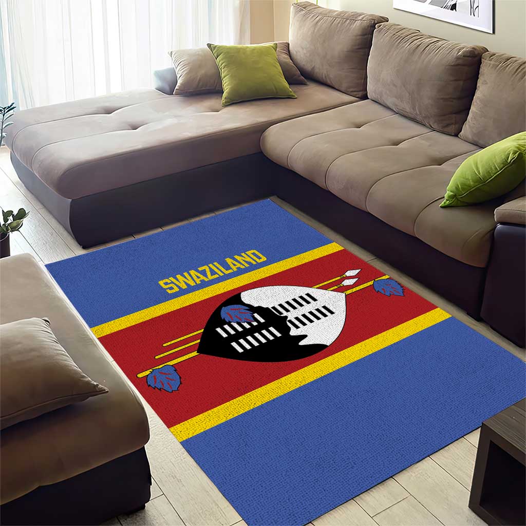 Afro Swaziland Area Rug Siyinqaba Eswatini Flag Style LT14