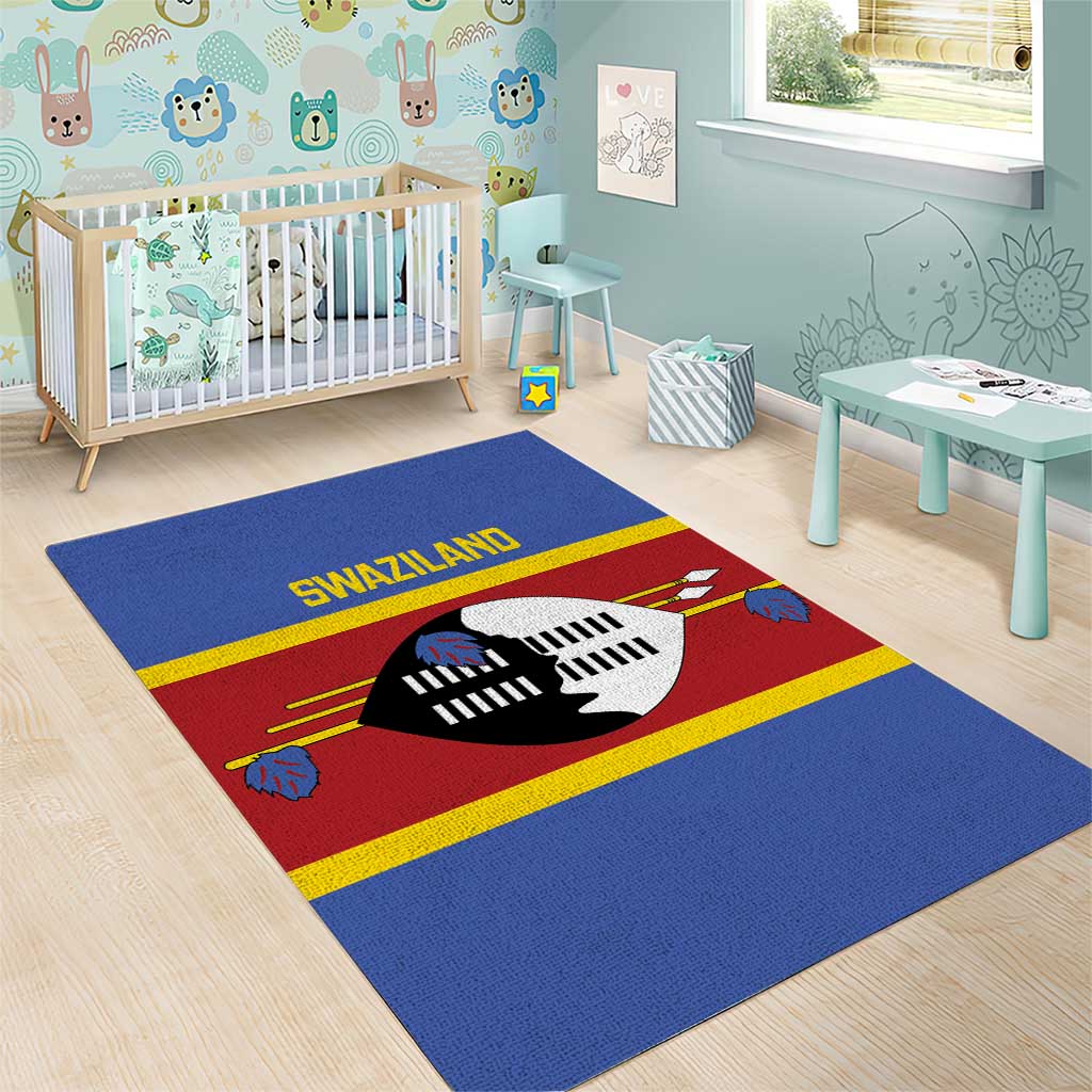 Afro Swaziland Area Rug Siyinqaba Eswatini Flag Style LT14