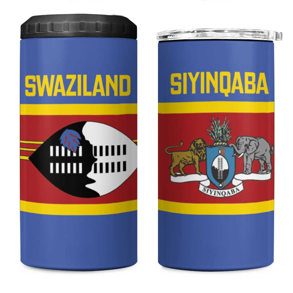Afro Swaziland 4 in 1 Can Cooler Tumbler Siyinqaba Eswatini Flag Style LT14