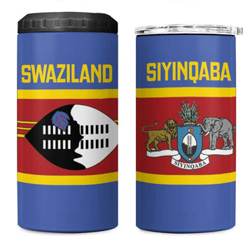 Afro Swaziland 4 in 1 Can Cooler Tumbler Siyinqaba Eswatini Flag Style LT14