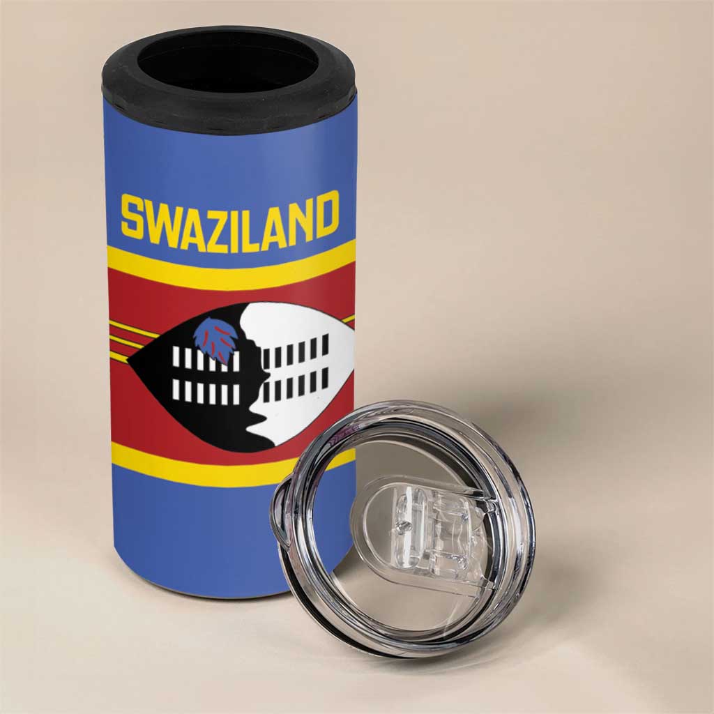 Afro Swaziland 4 in 1 Can Cooler Tumbler Siyinqaba Eswatini Flag Style LT14